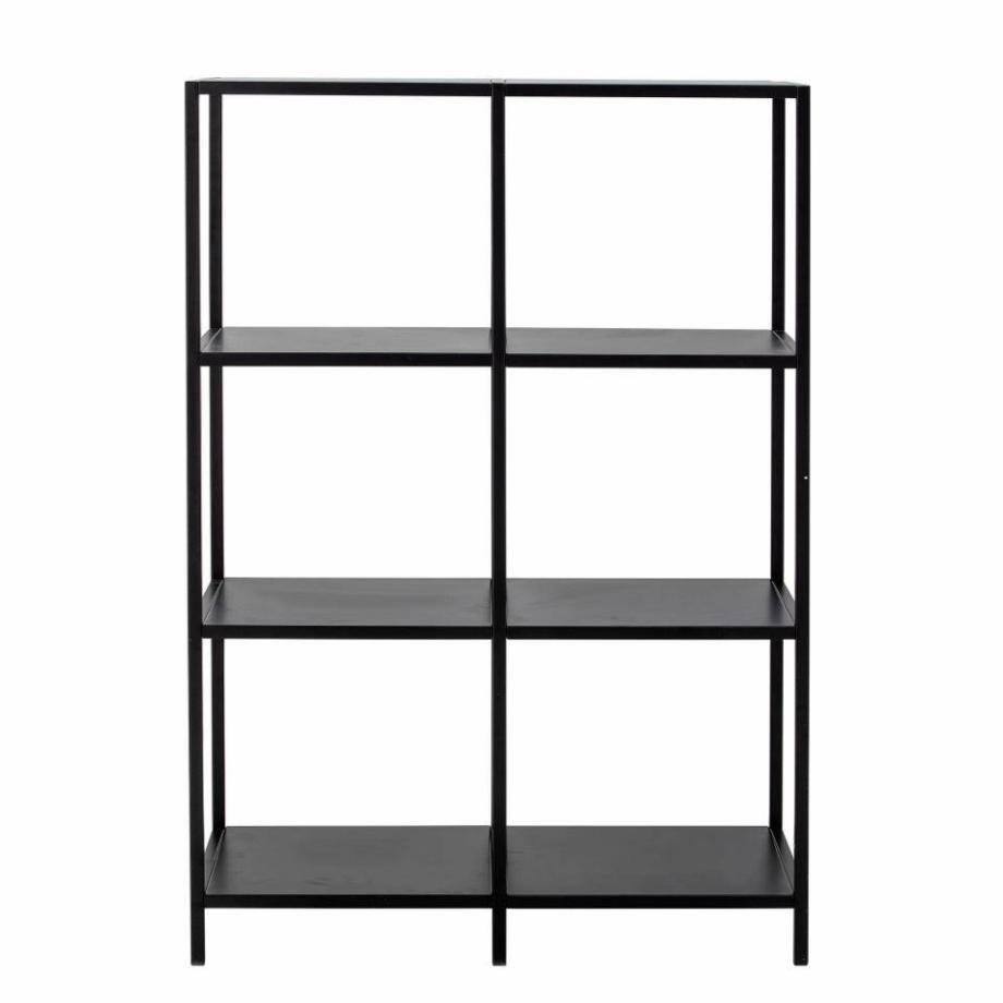 Valde Bookcase, Black, Metal