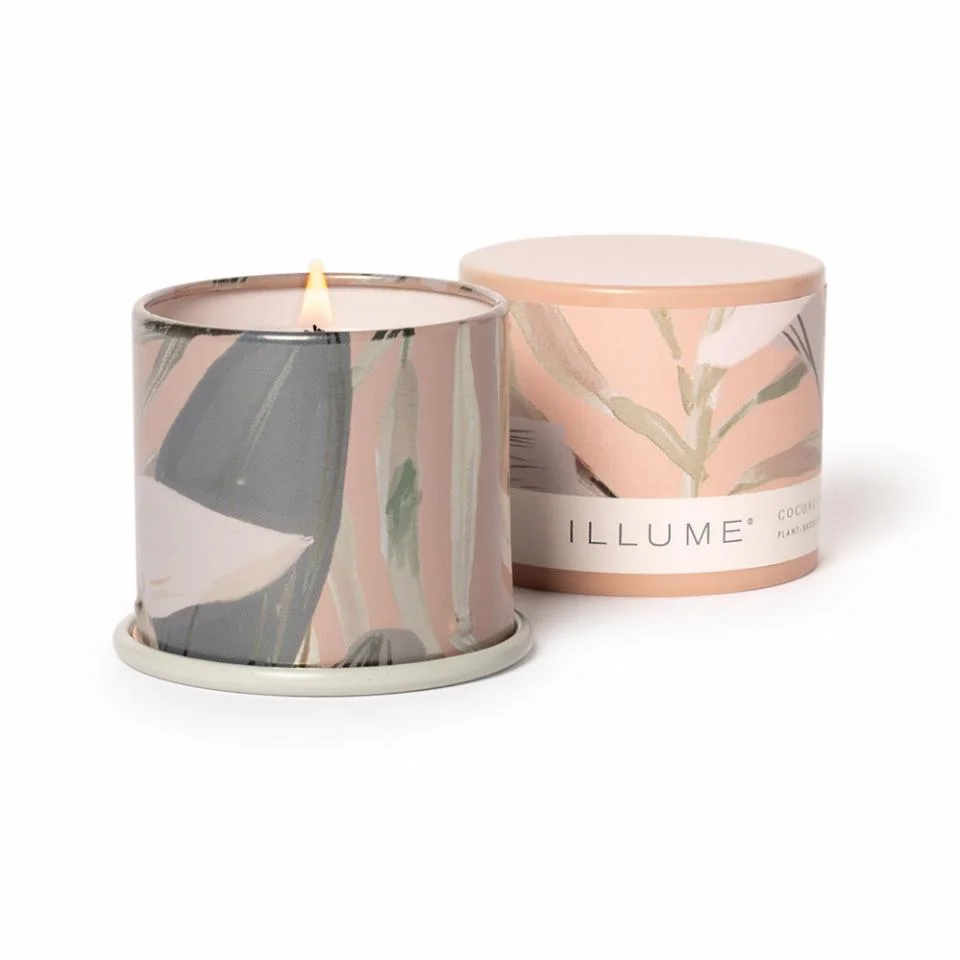 Coconut Milk Mango Demi Vanity Tin Candle, Rose,