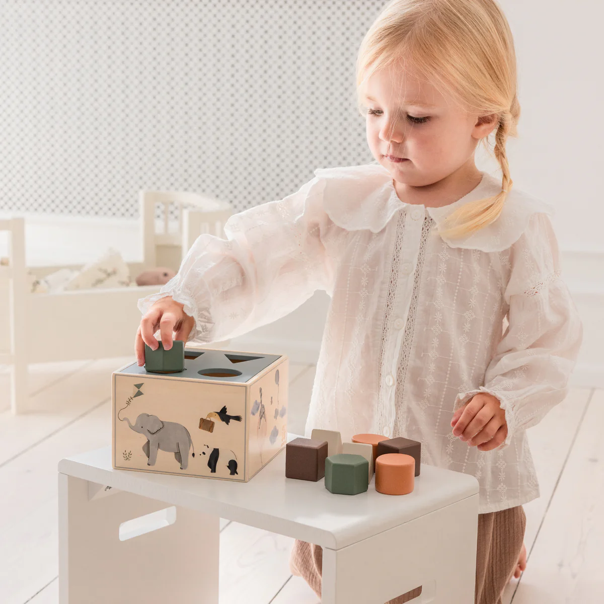 Wooden shape sorter, World of Sebra