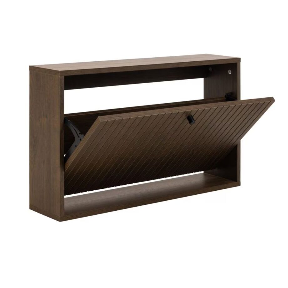 Shoe cabinet Albany, dark brown - AC Design