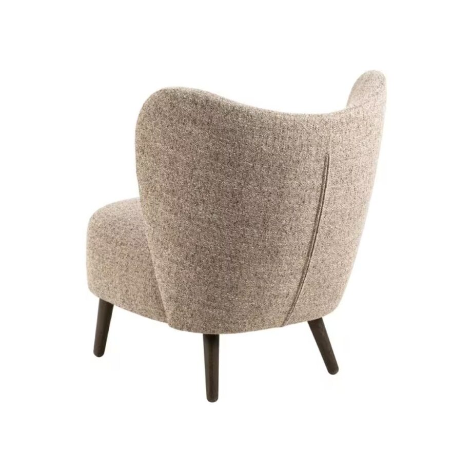 Armchair Elmont oak/steel, beige - AC Design