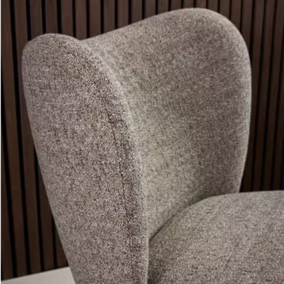 Armchair Elmont oak/steel, beige - AC Design