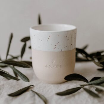 Small Happy mug - Eulenschnitt glücklich