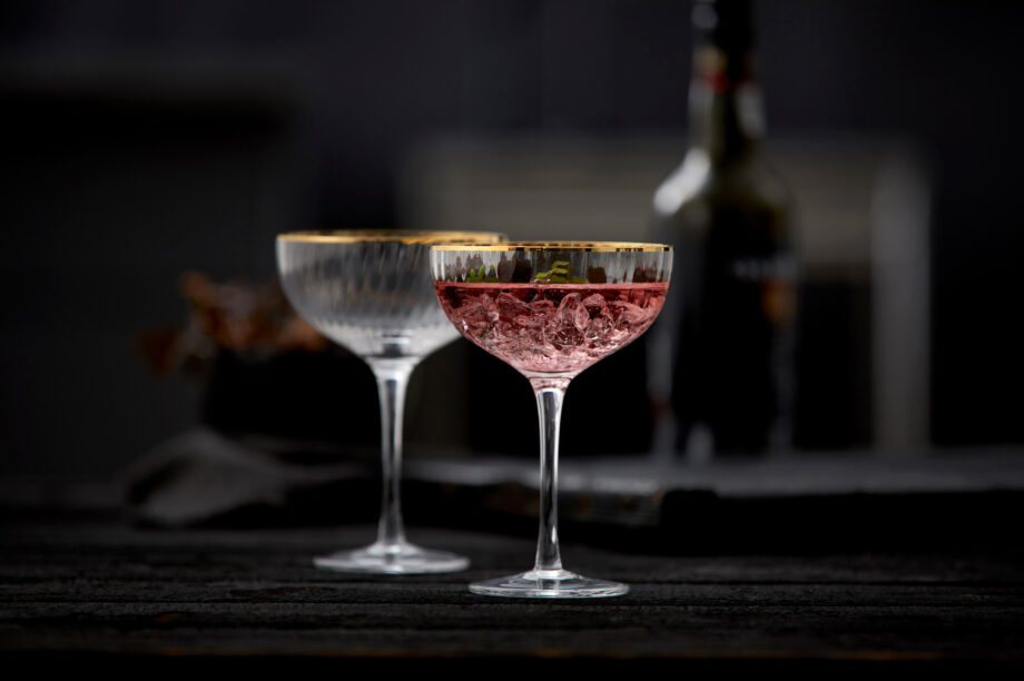 Cocktail glass Palermo Gold 4 pieces - Lyngby Glas