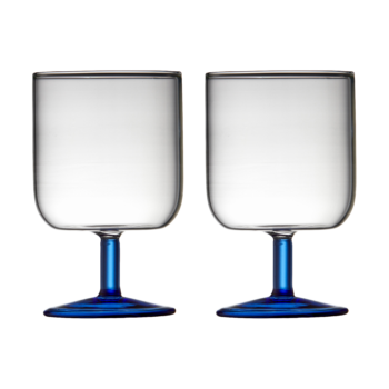 Lyngby Weingläser-Set Torino Blau, 2 Stück, 30 cl