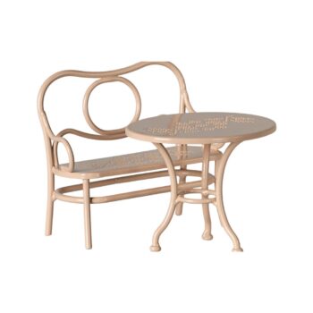 Café set, Mouse, Big - Pale pink