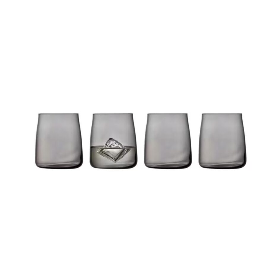 Lyngby Trinkglas Zero Dunkelgrau, 6 Stück, 42 cl