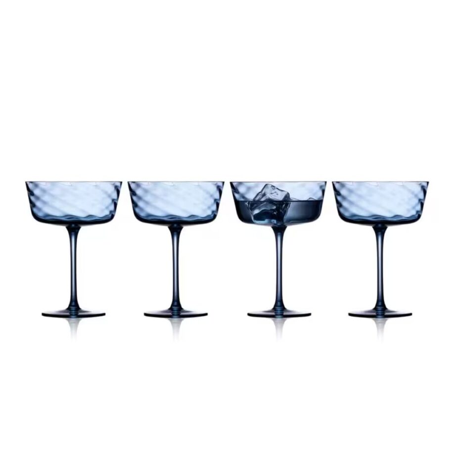 Lyngby Champagnerglas Vienna Blau, 4 Stück, 30 cl