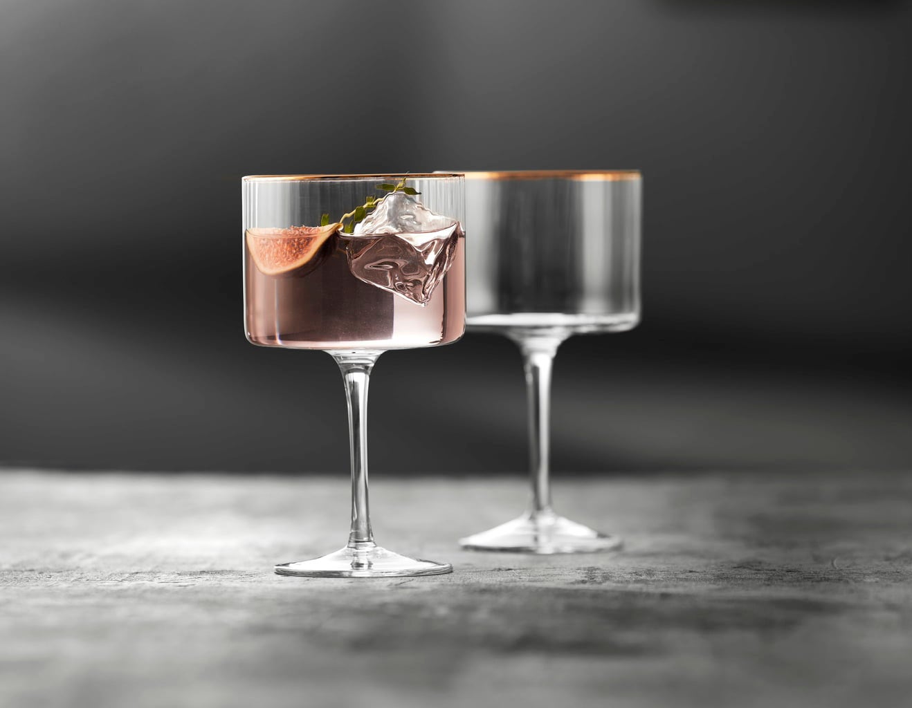 Gin glass Palermo Gold 4 pieces - Lyngby Glas