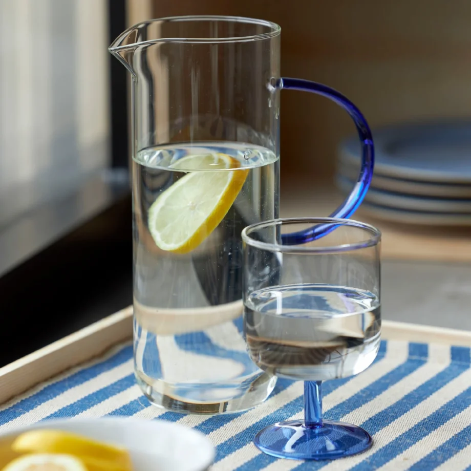 Lyngby Weingläser-Set Torino Blau, 2 Stück, 30 cl