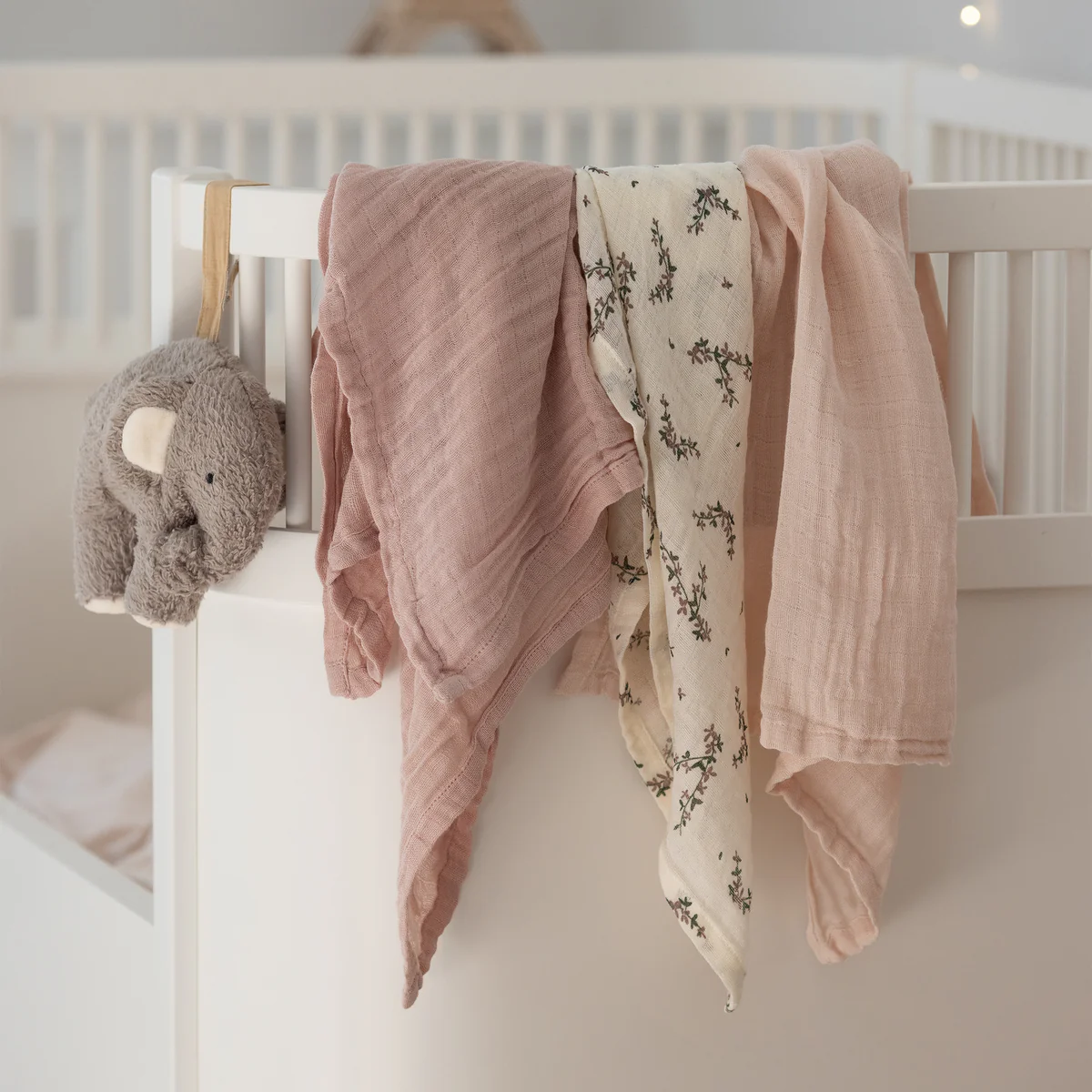 Muslin cloths, 3 pcs Rosa - Sebra