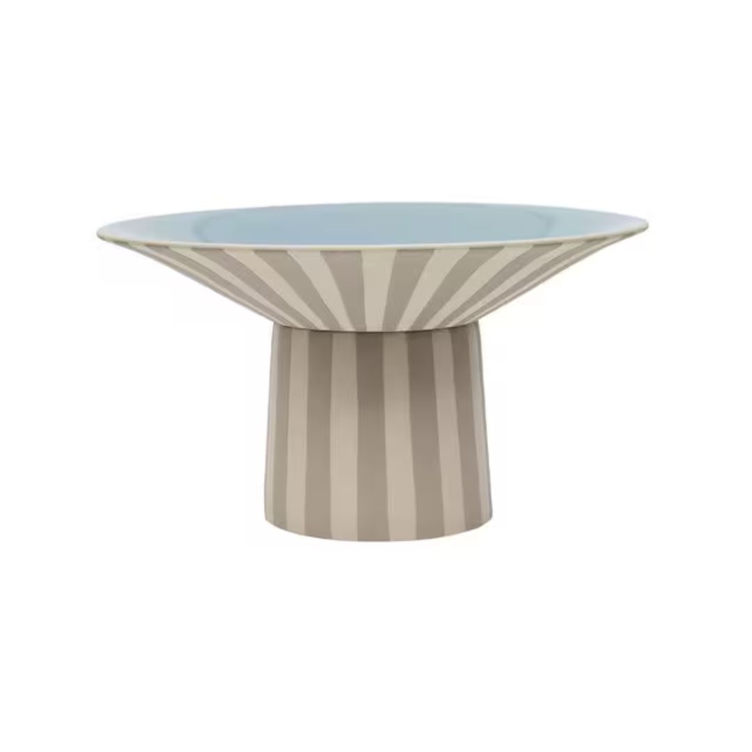 OYOY Dekoschale Toppu Centerpiece Blau/Beige