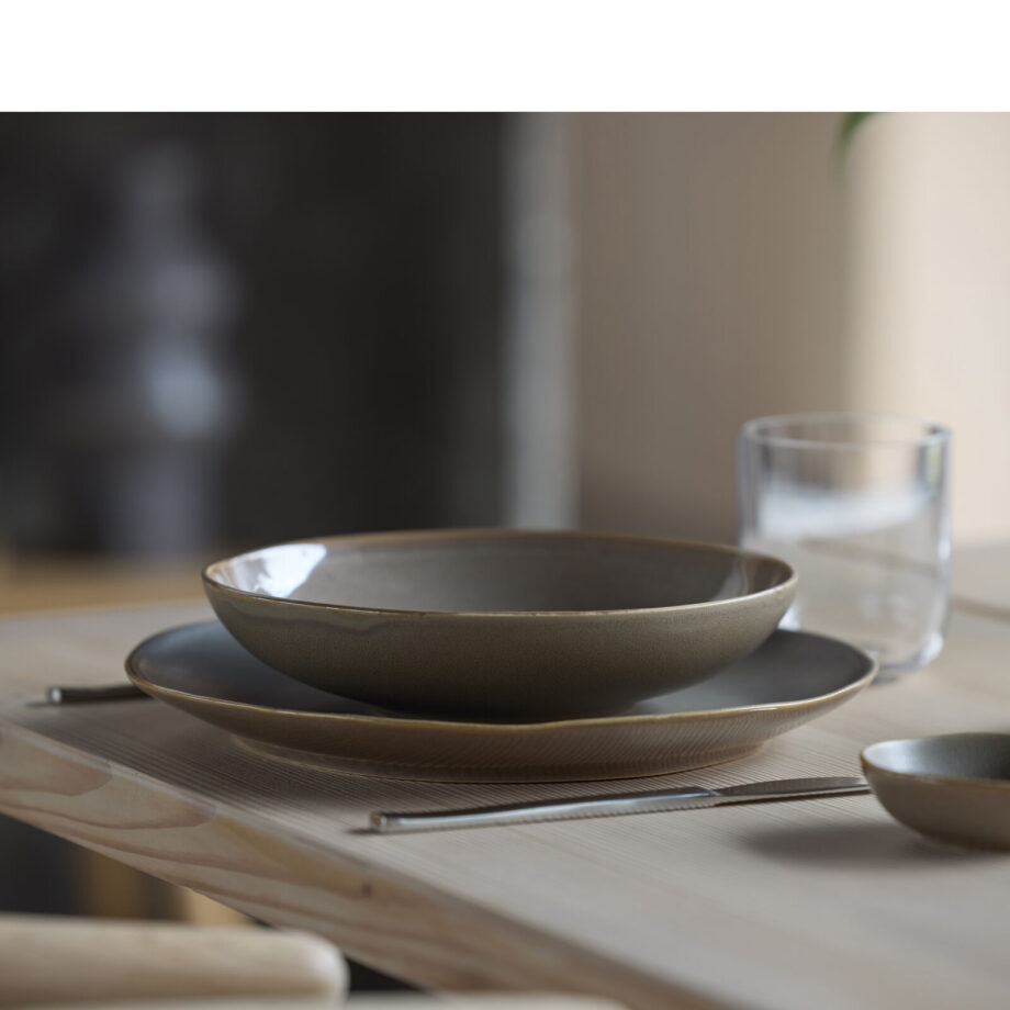 Shoku Dinner plate 6 pcs. Brown - Villa Collection