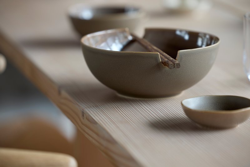 Shoku Ramen bowl, Brown 6 Pieces - Villa Collection