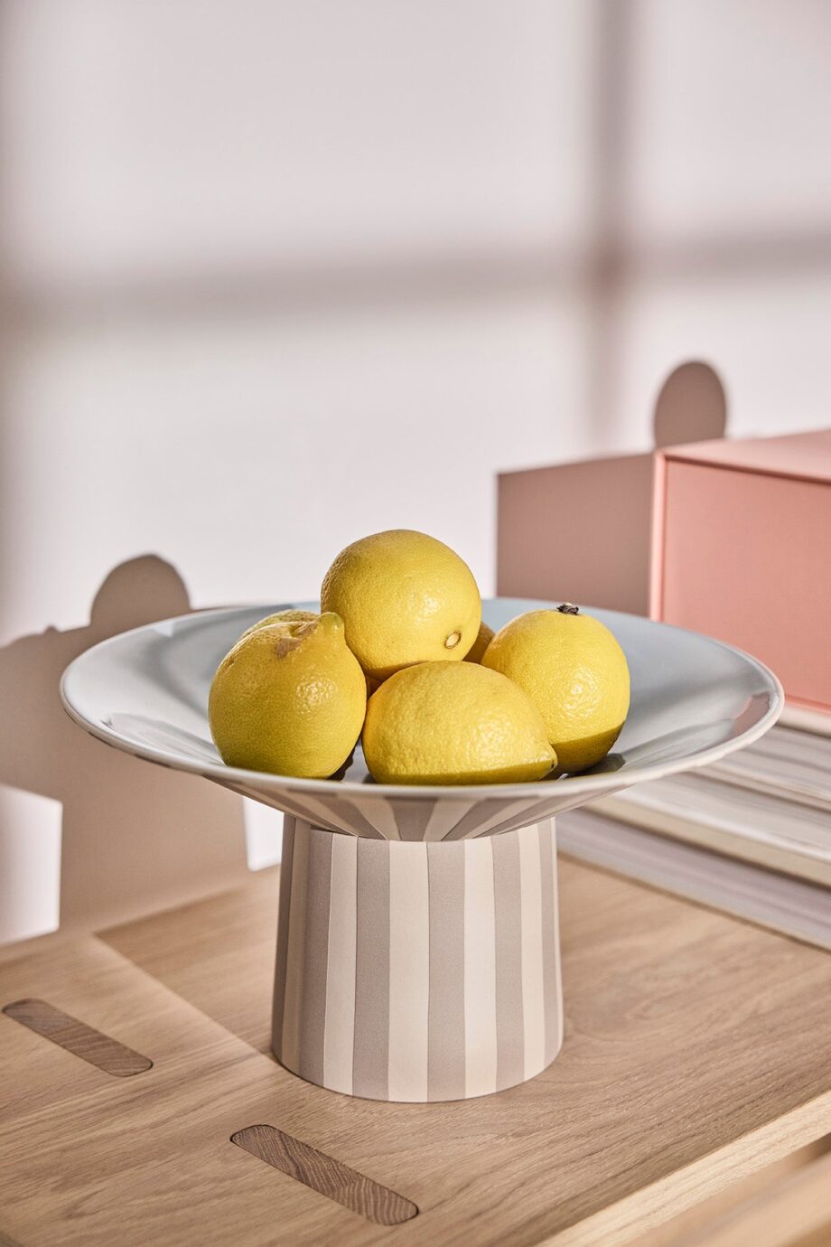 OYOY Dekoschale Toppu Centerpiece Beige/Blau