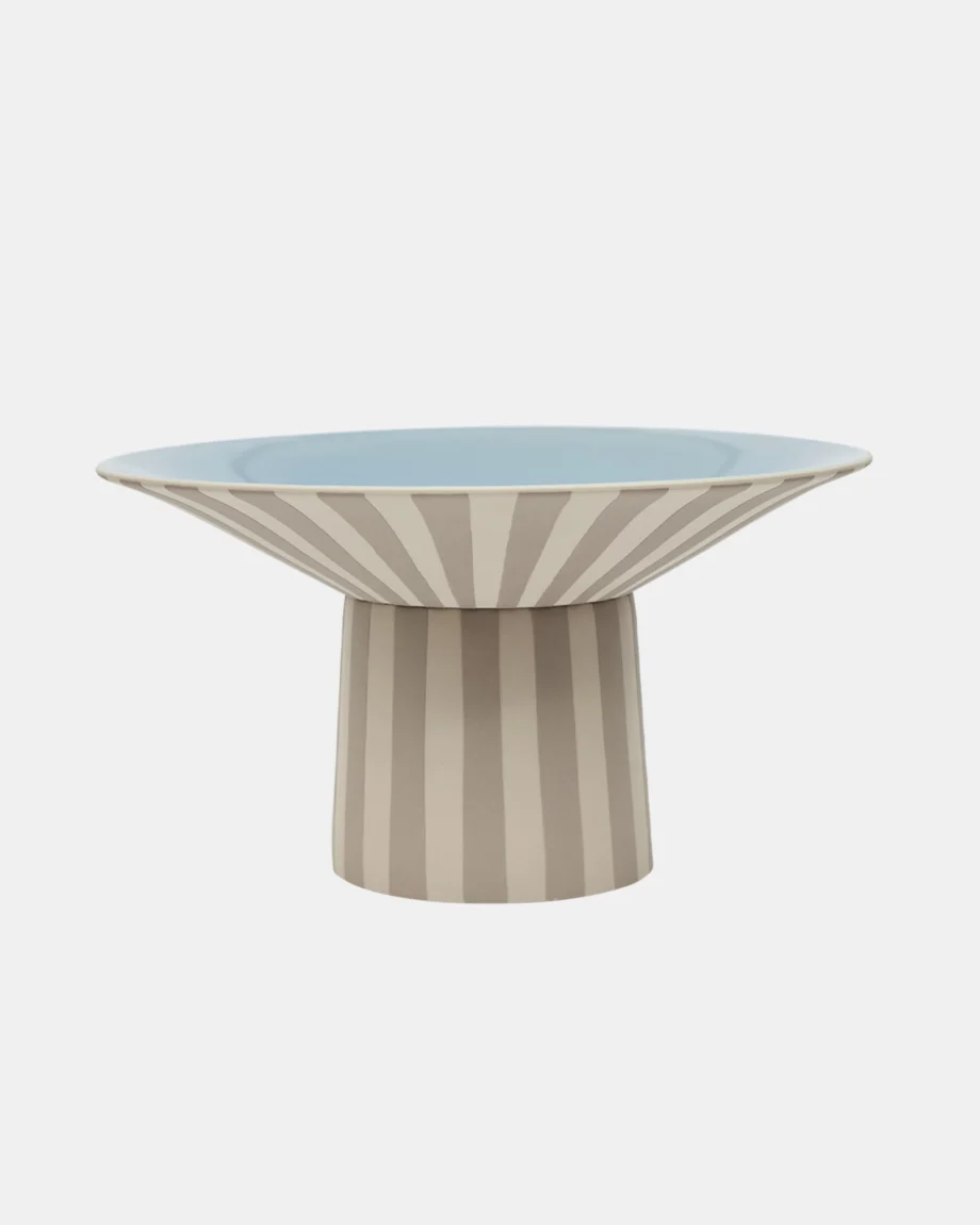 OYOY Dekoschale Toppu Centerpiece Beige/Blau
