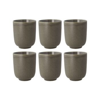 Villa Collection Kaffeebecher Shoku 330 ml, 6 Stück, Braun