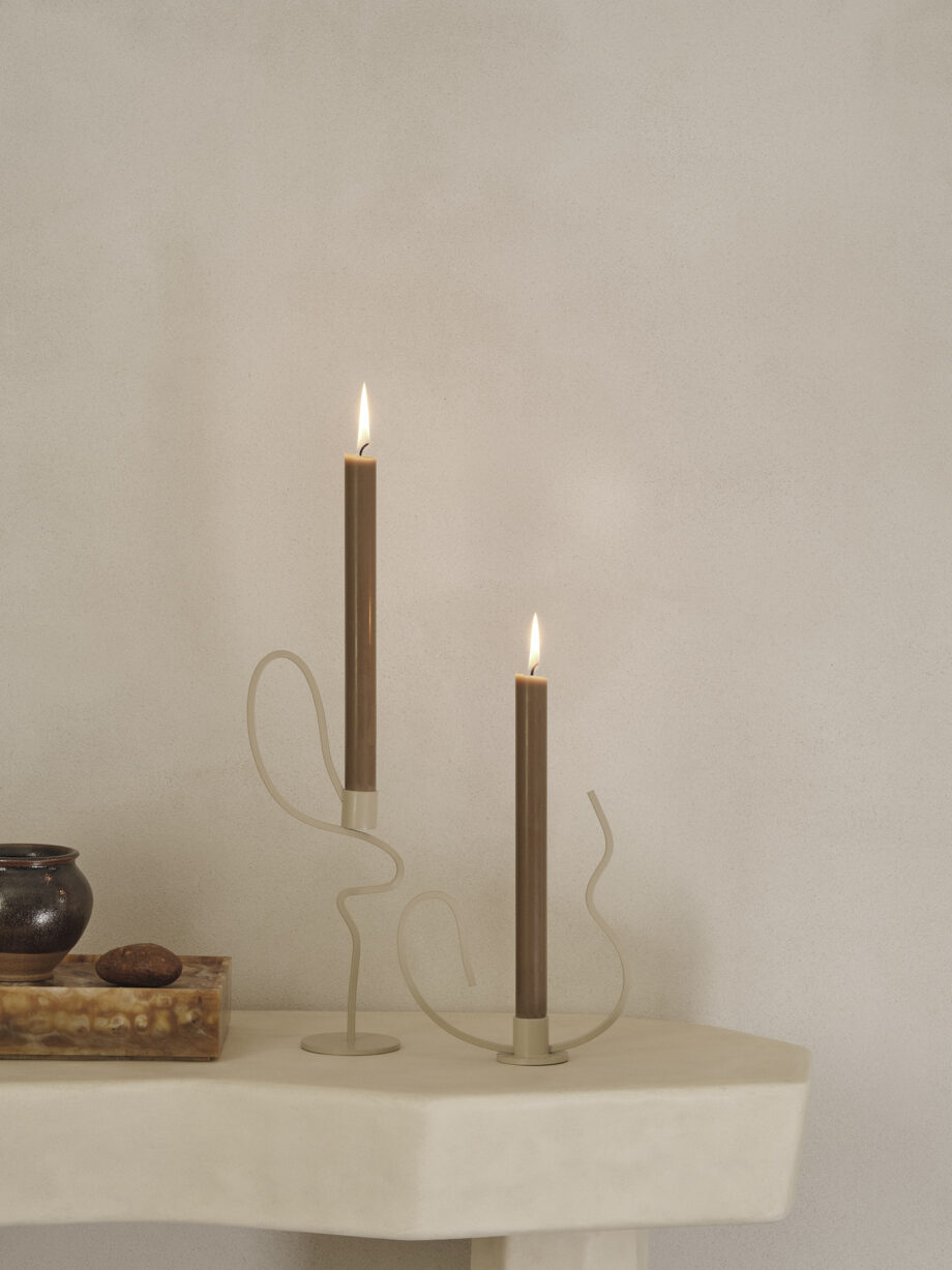 Valse Candle Holder High, Cashmere - Ferm Living
