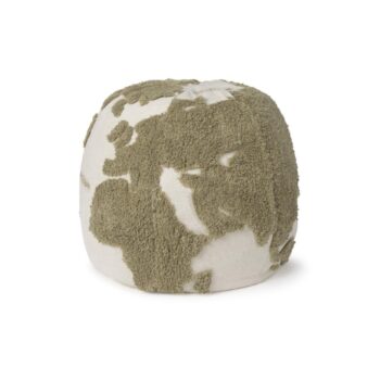 Pouf World Map rugcycled