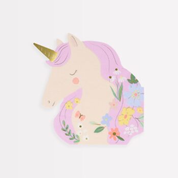 Unicorn Shaped Napkins x16 - Meri Meri