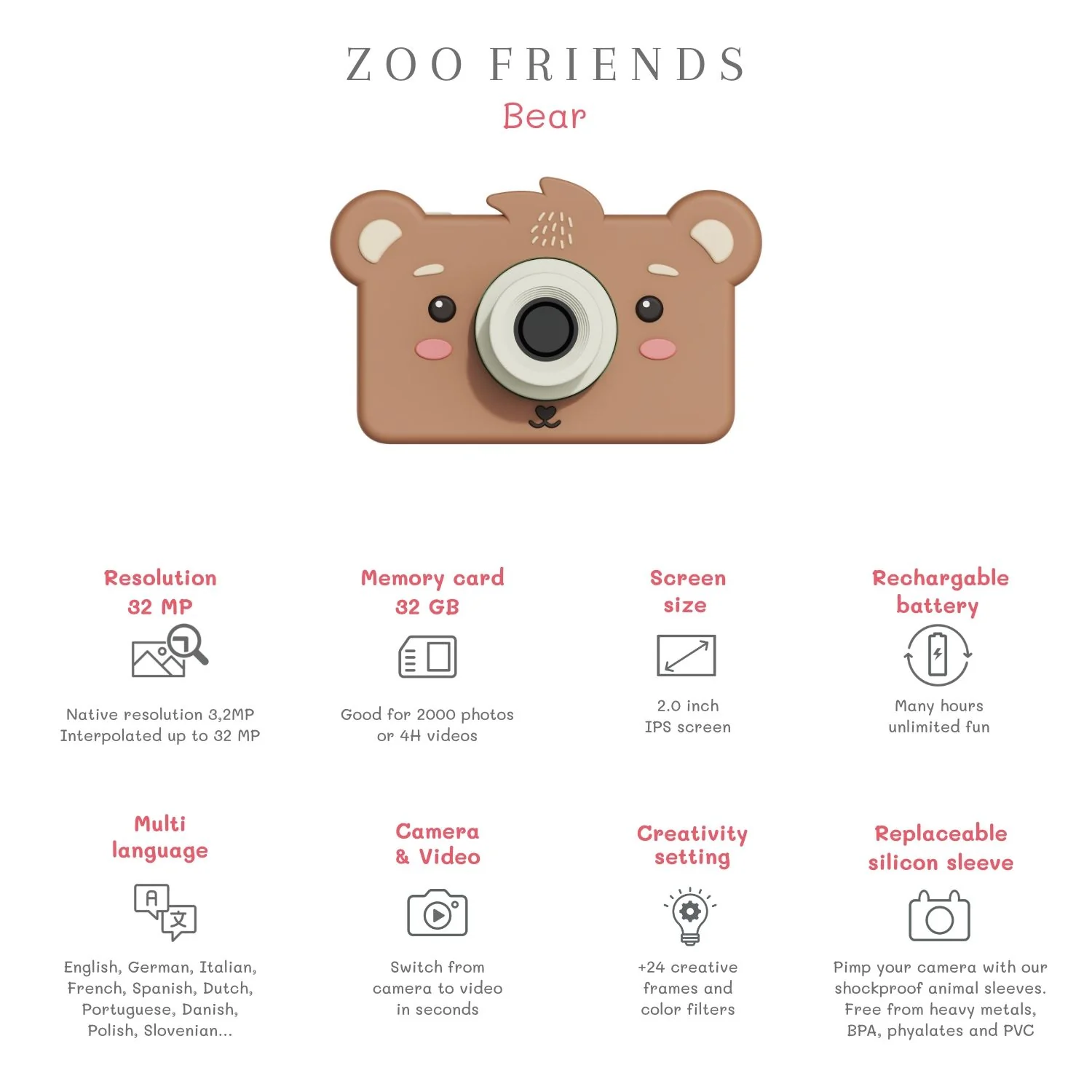 Zoo Kids Camera Friends Bear - Zoofamily