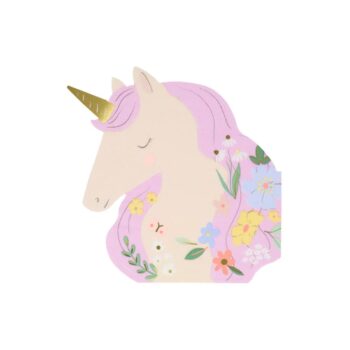 Unicorn Shaped Napkins x16 - Meri Meri