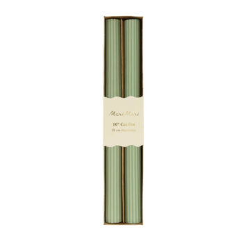 Sage Green Ripped Candles pcs. 2 - Meri Meri
