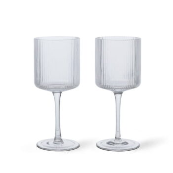 Ripple White Wine Glasses - Set of 2 - Clear