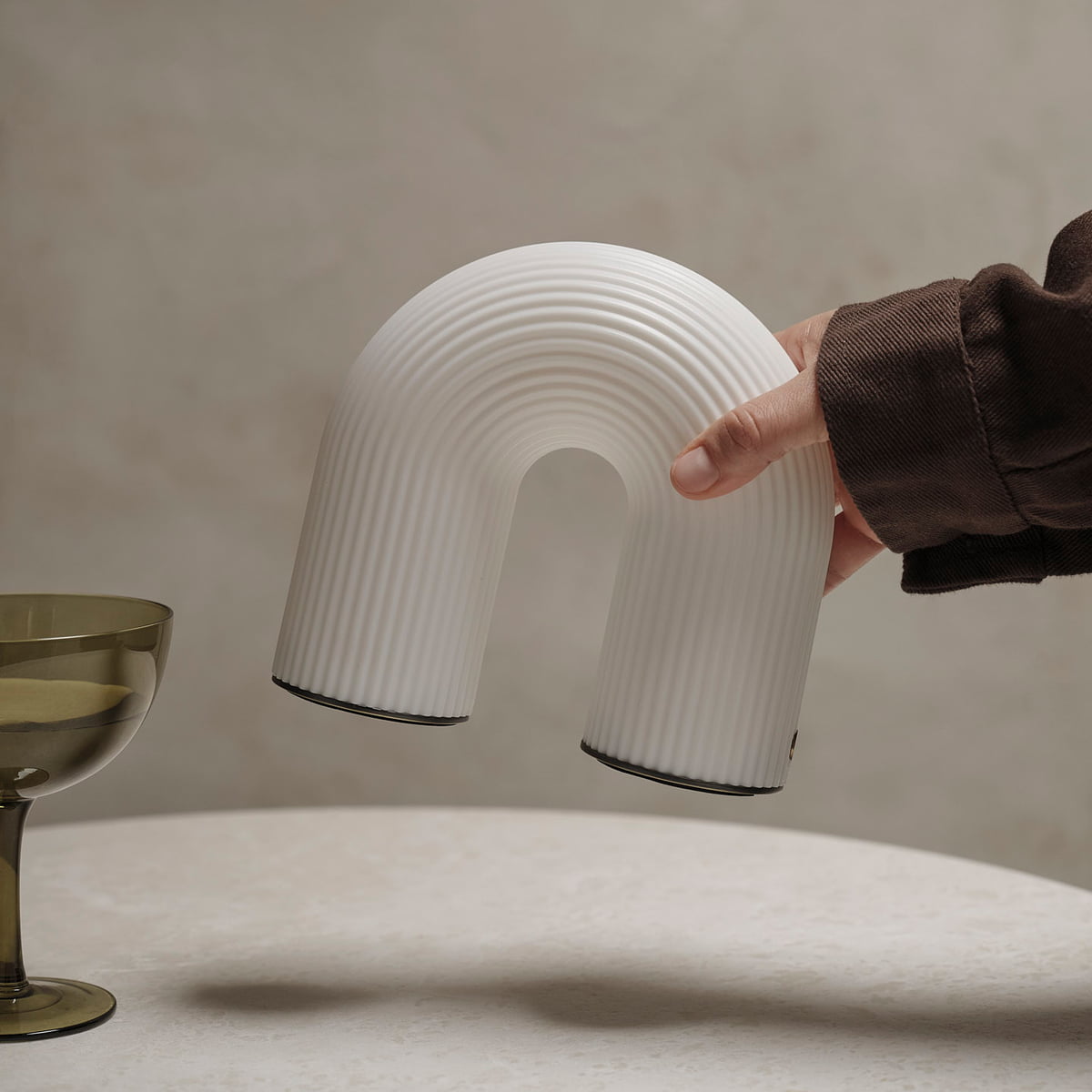 Vuelta Portable Lamp, White - Ferm Living