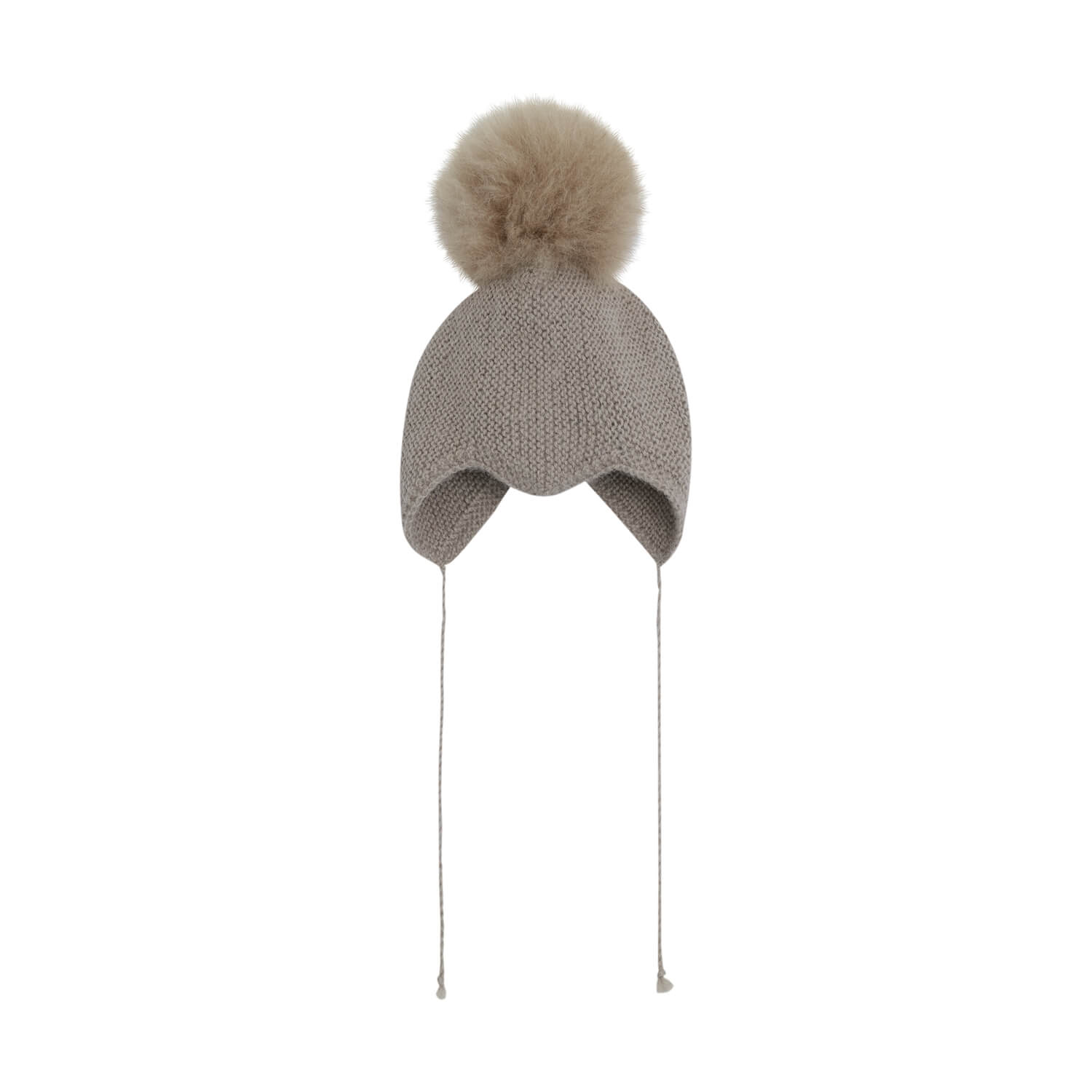 Bonnet Wool Knit Alpaca Pompom - Huttelihut