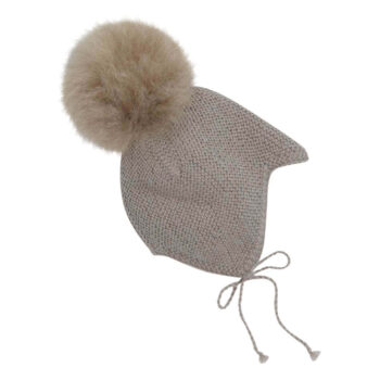 Bonnet Wool Knit Alpaca Pompom - Huttelihut