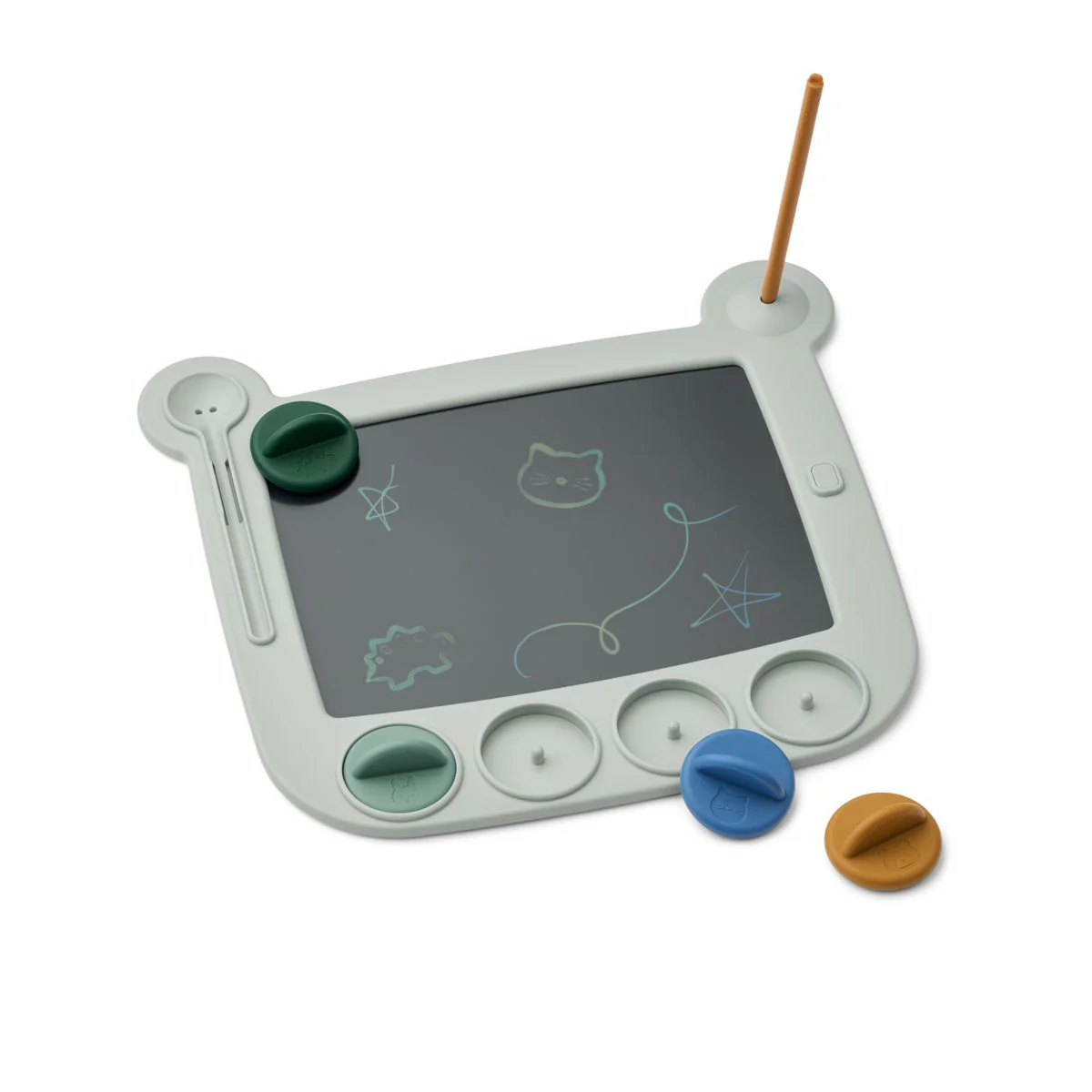 VENZORA LCD DRAWING BOARD WITH STAMPS DOVE BLUE MULTI MIX