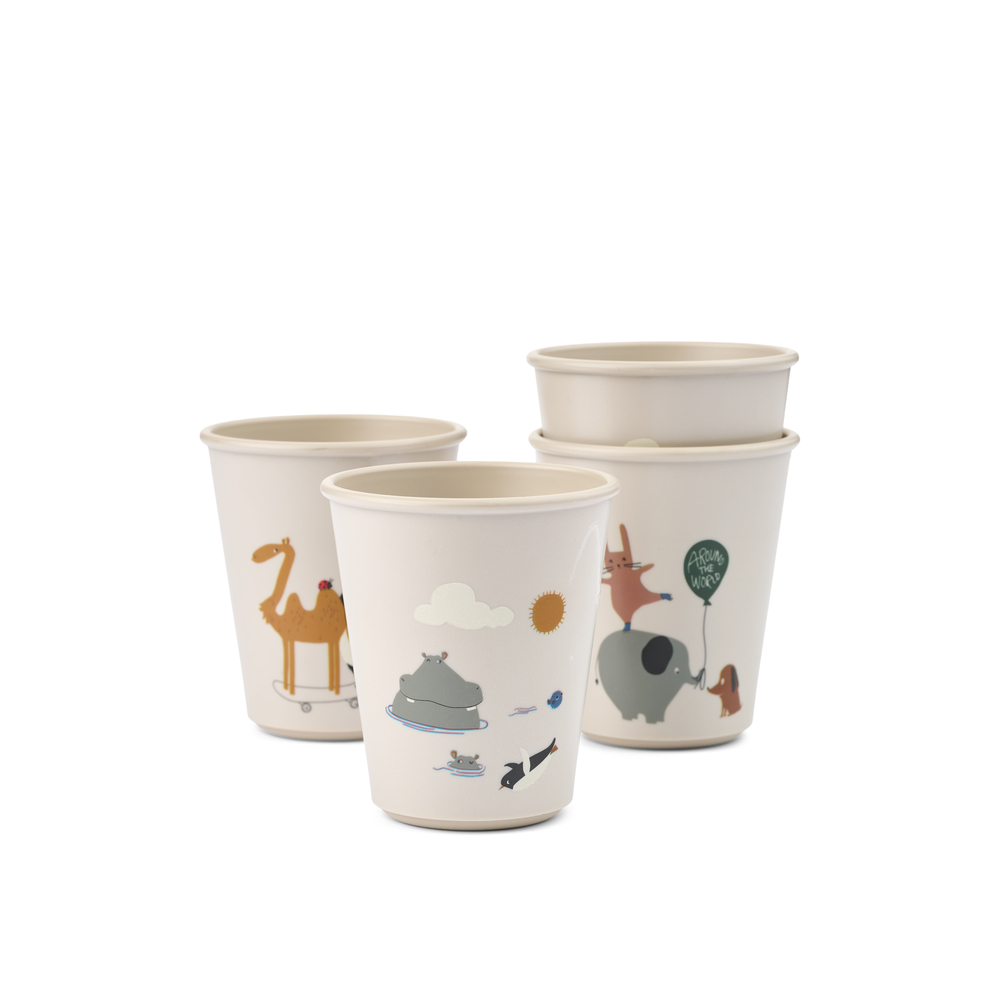 Kids Cup 4-Pack, Around the World - Liewood