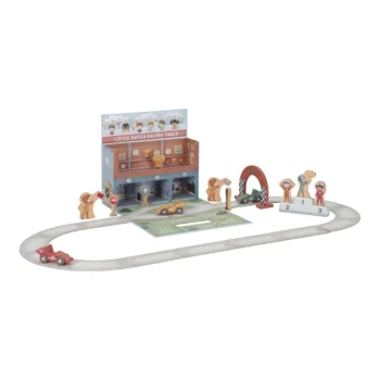 Wooden racetrack in play case – Little Dutch