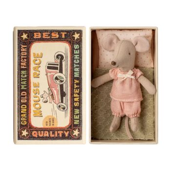 Little sister mouse in matchbox