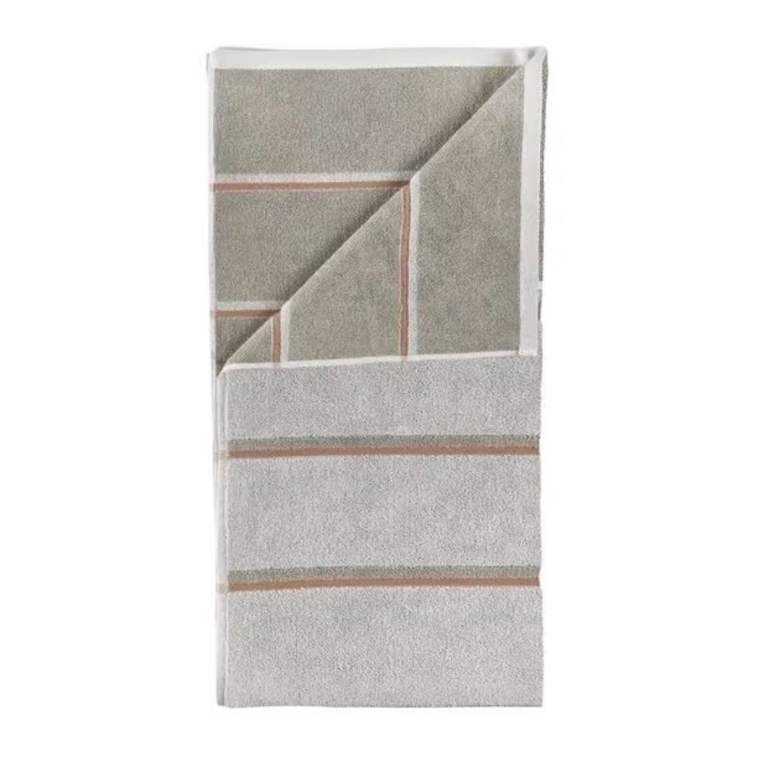 Zone Denmark Duschtuch 70 x 140 cm Soft Grey/Eucalyptus/Terracotta