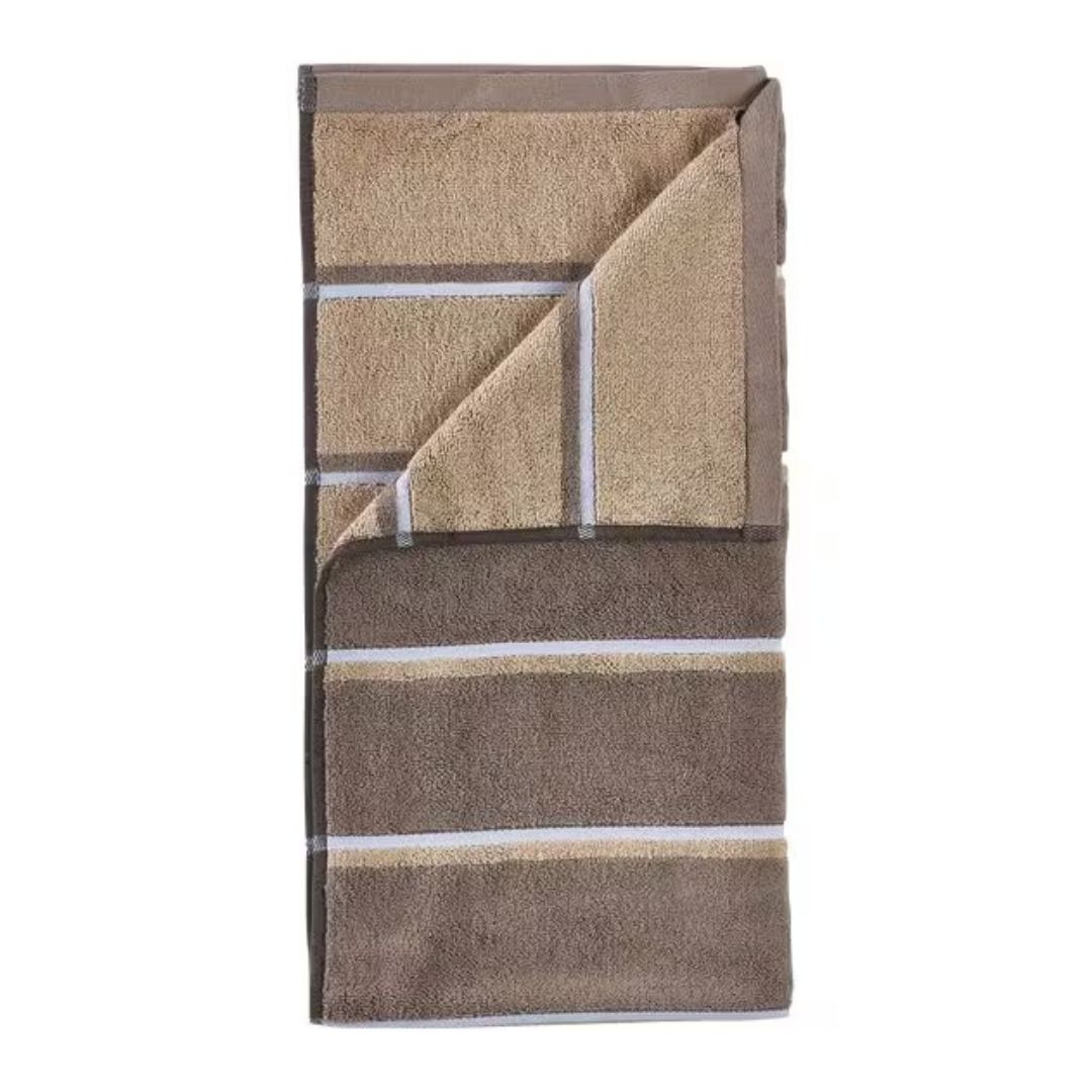 Zone Denmark Duschtuch 70 x 140 cm Taupe/Kamel/Himmelblau