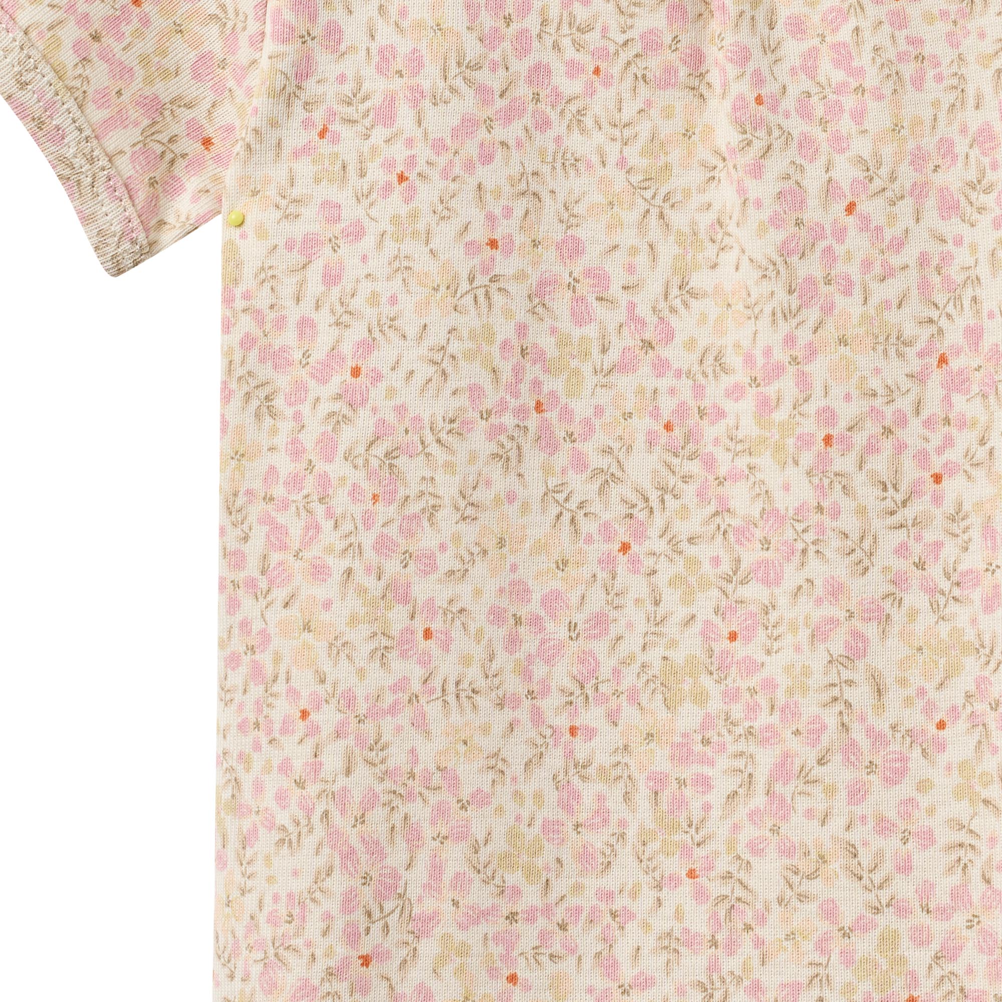 Body Kurzarm Linette Coral flowers - Wheat