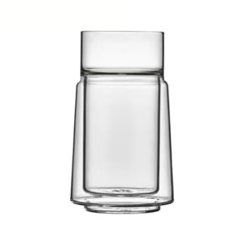 Drinking Glass Double Walled Large 330 ml, Clear - Jacob Jensen