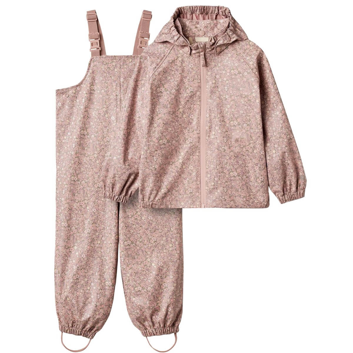 Rainwear Set, Powder flower meadow - Wheat