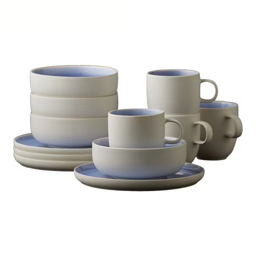 Studio Round Speise-Service North 12-teilig, Eisblau