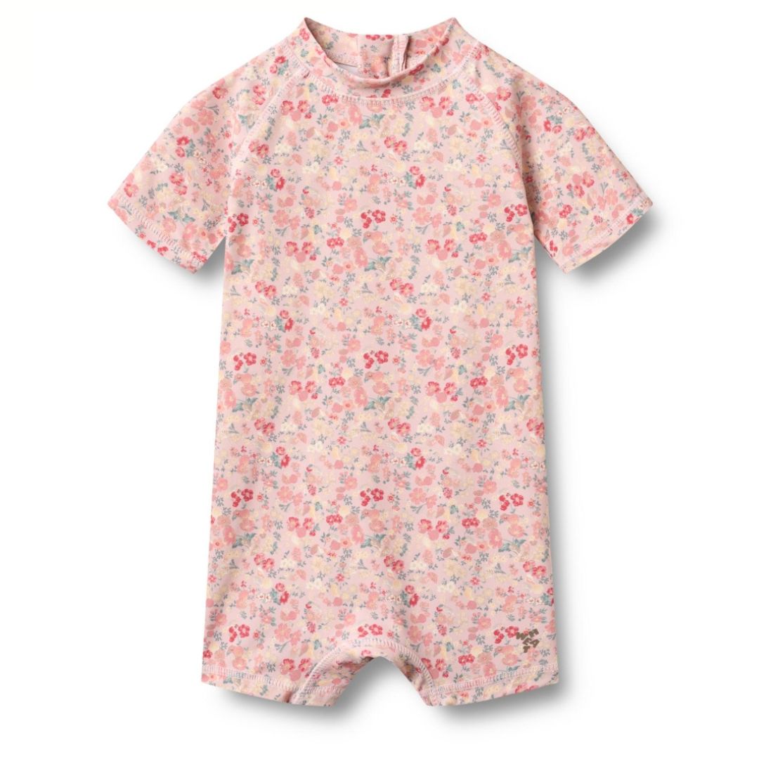 Swimsuit Powder flowers and seashells - Wheat