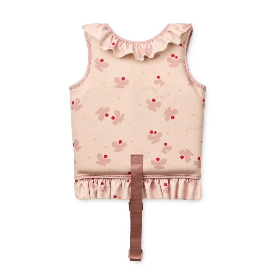 Dove Swim Vest with Frills, Butterfly - Liewood