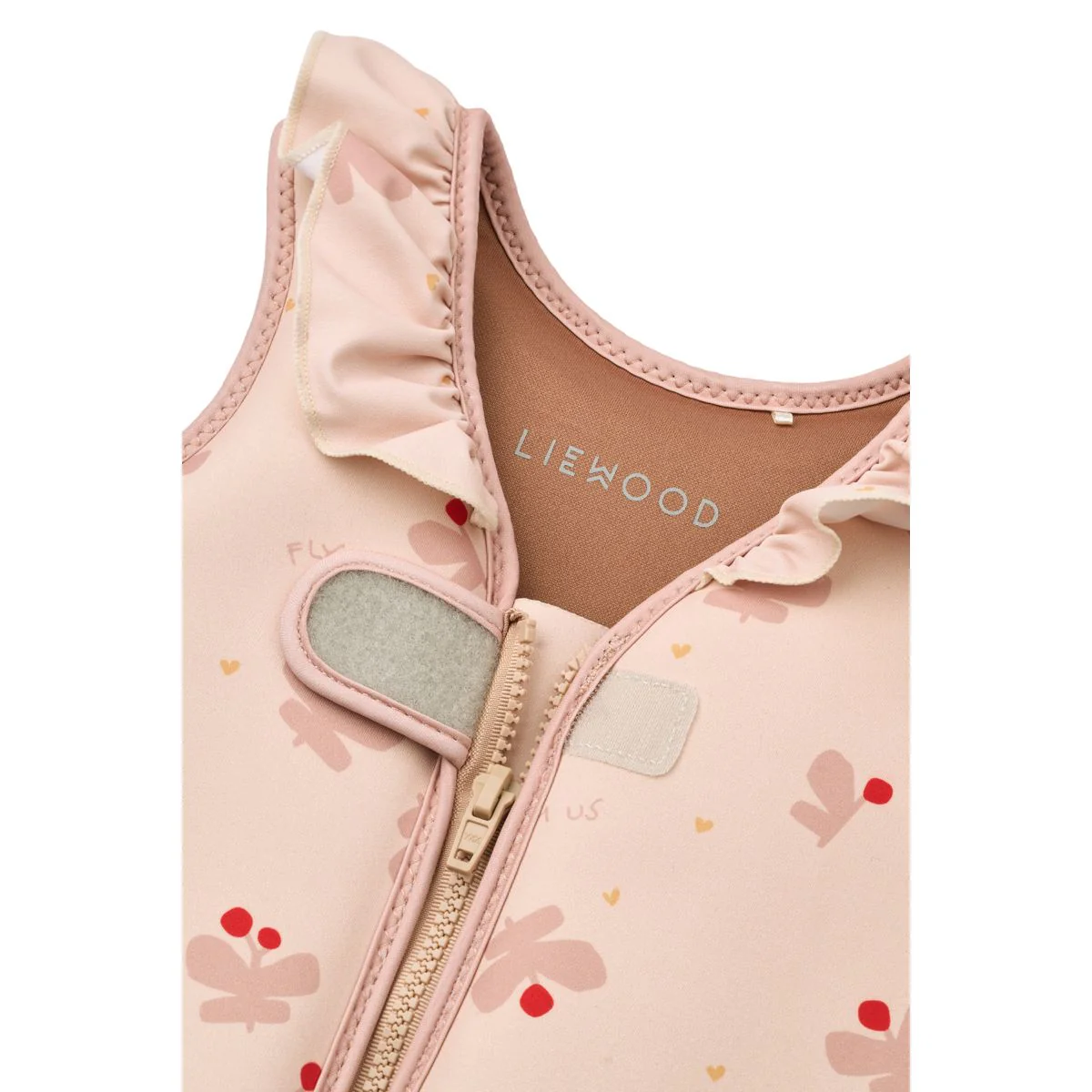 Dove Swim Vest with Frills, Butterfly - Liewood