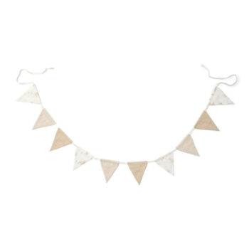 Garland with flags, Naturals - Baby Bunny