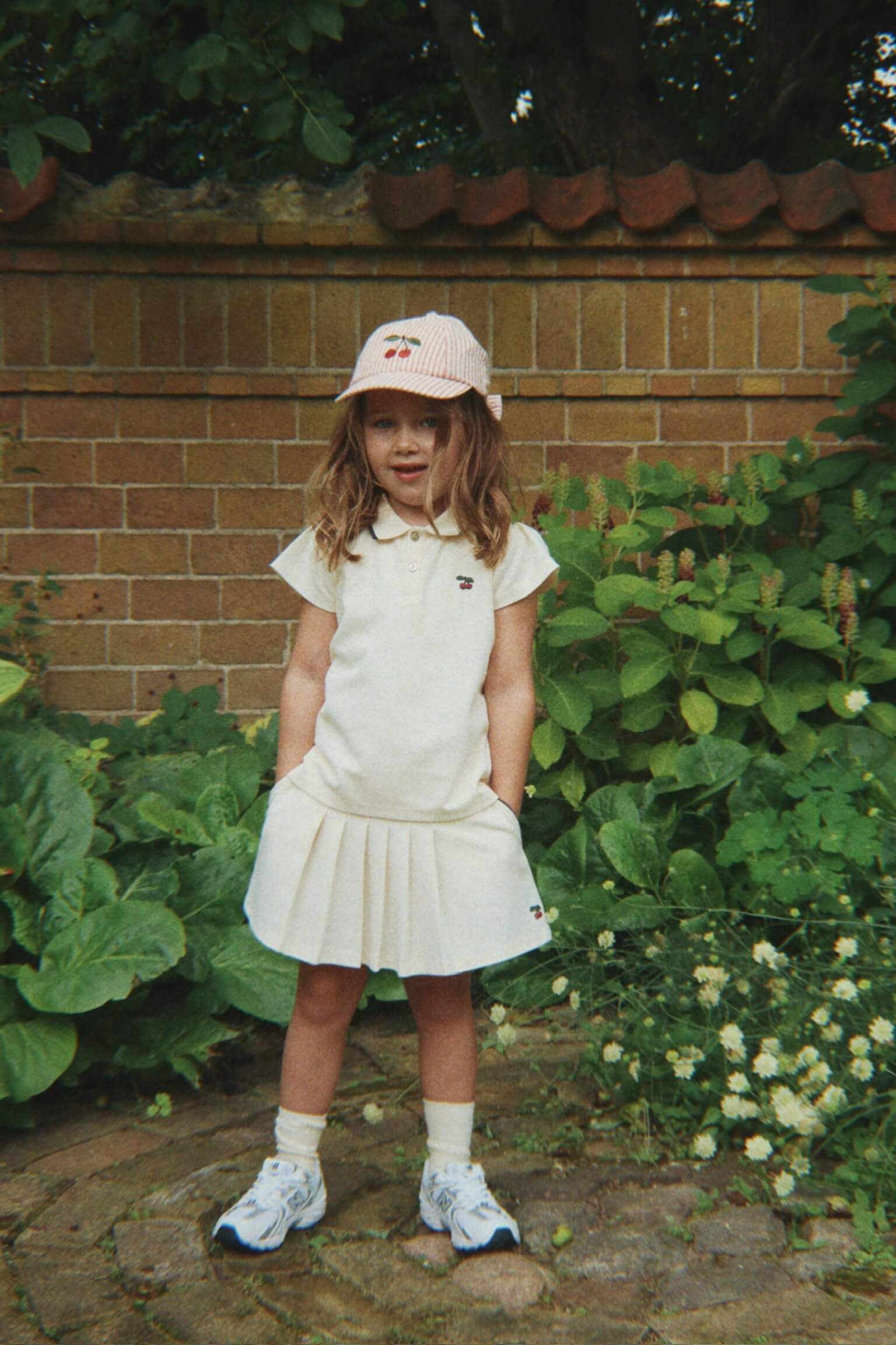 Cap with Bow - Cherry