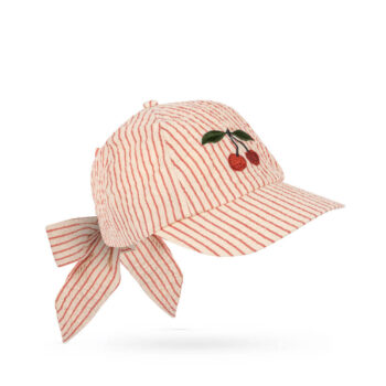 Cap with Bow - Cherry