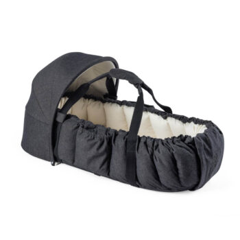 3-in-1 Baby Nest with Canopy – Dark Grey Melange