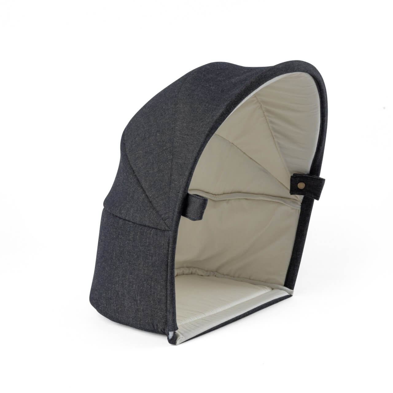 3-in-1 Baby Nest with Canopy – Dark Grey Melange