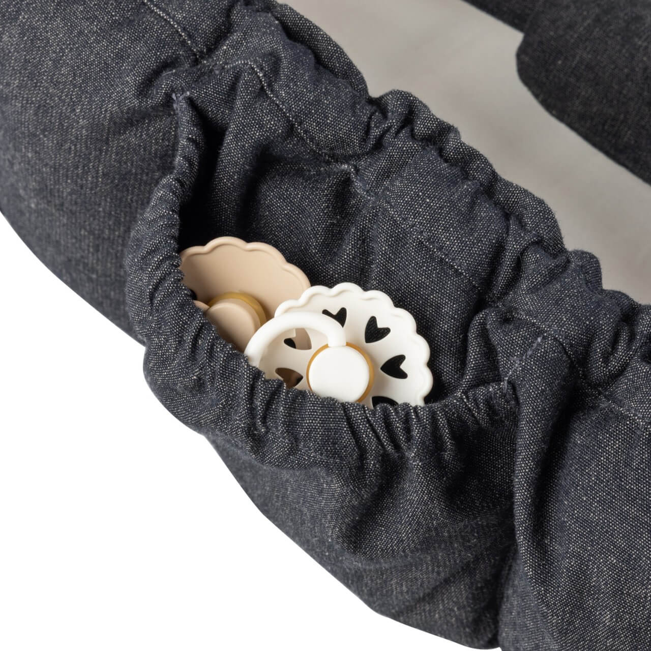 3-in-1 Baby Nest with Canopy – Dark Grey Melange